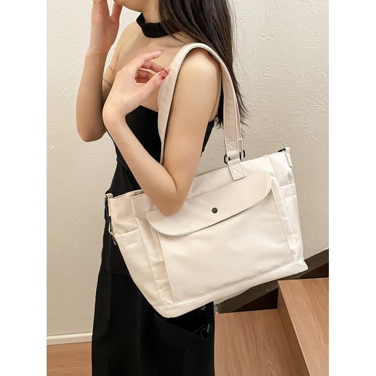 Bolsa Tote de pano de Nylon à prova d'água, leve, grande capacidade, bolsa mensageiro, classe de estudante, computador,