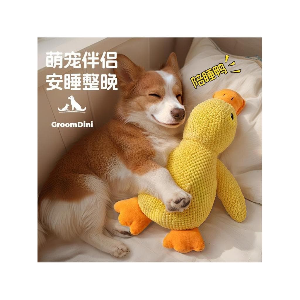 Ruibarbo pato cão brinquedo Pet tédio alívio ferramenta útil filhote de cachorro boneca de pelúcia cão grande auto-feliz