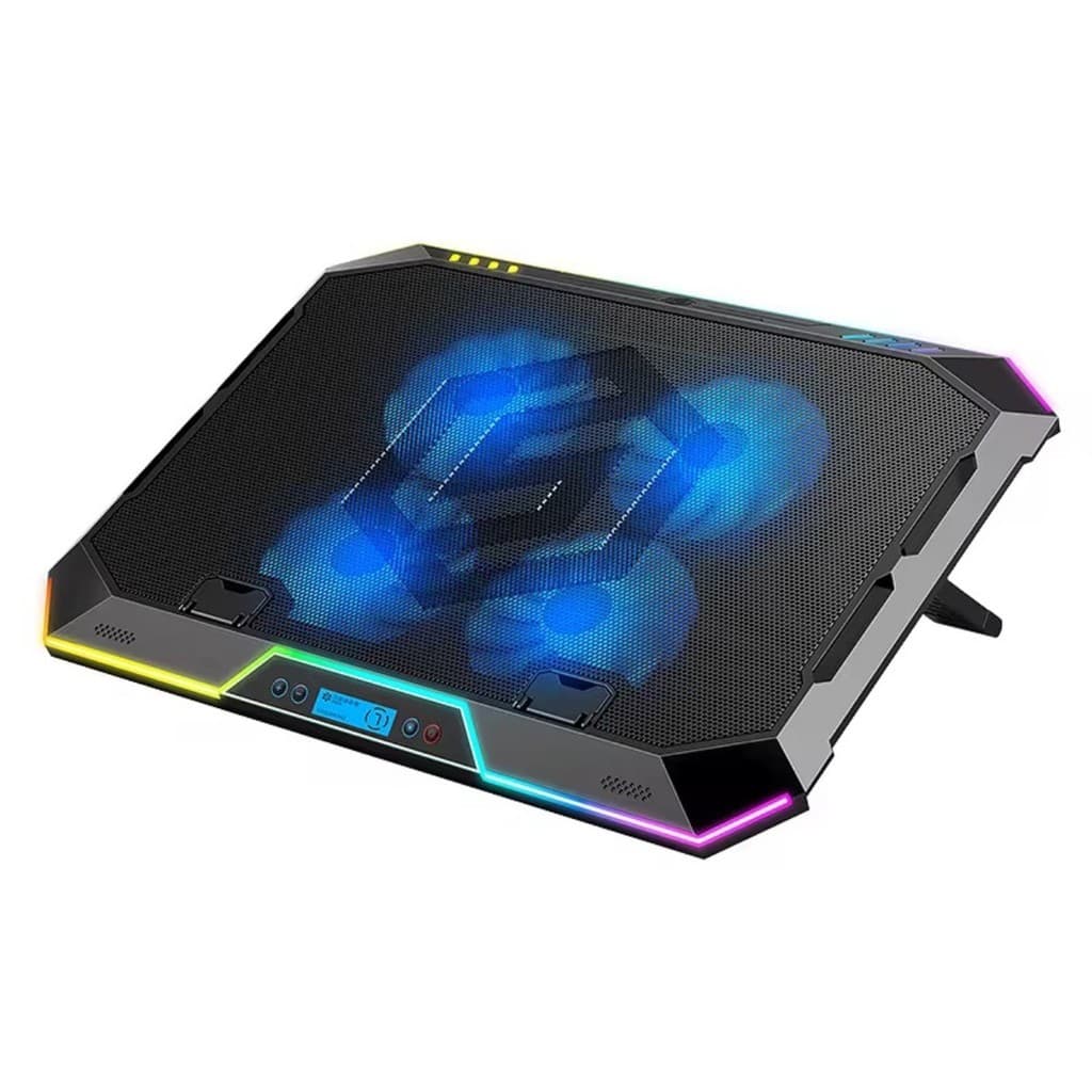 Base Notebook Gamer RGB 4 Ventoinhas Cooler Ajustável Suporte para Notebook DELTA-B3142