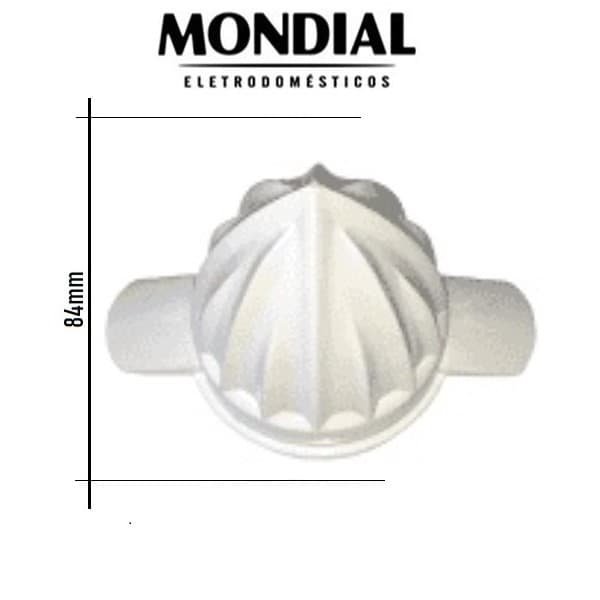 Cone Espremedor Mondial E-01 E-02 Turbo Citrus Premium - Branco