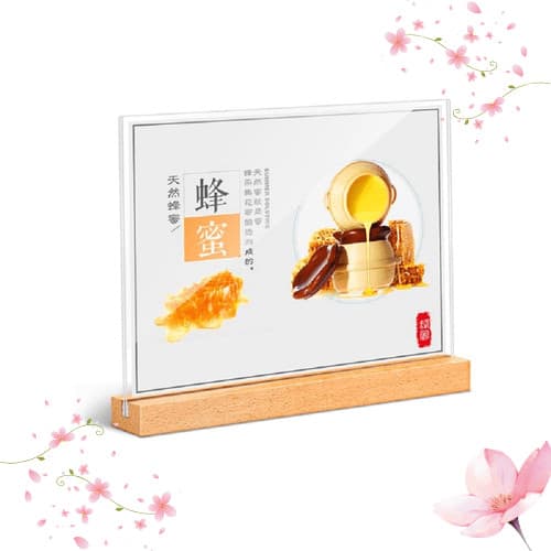 [Diretamente do Japão]suporte de sinalização A4 uso duplo suporte de acrílico suporte de menu base de faia suporte POP