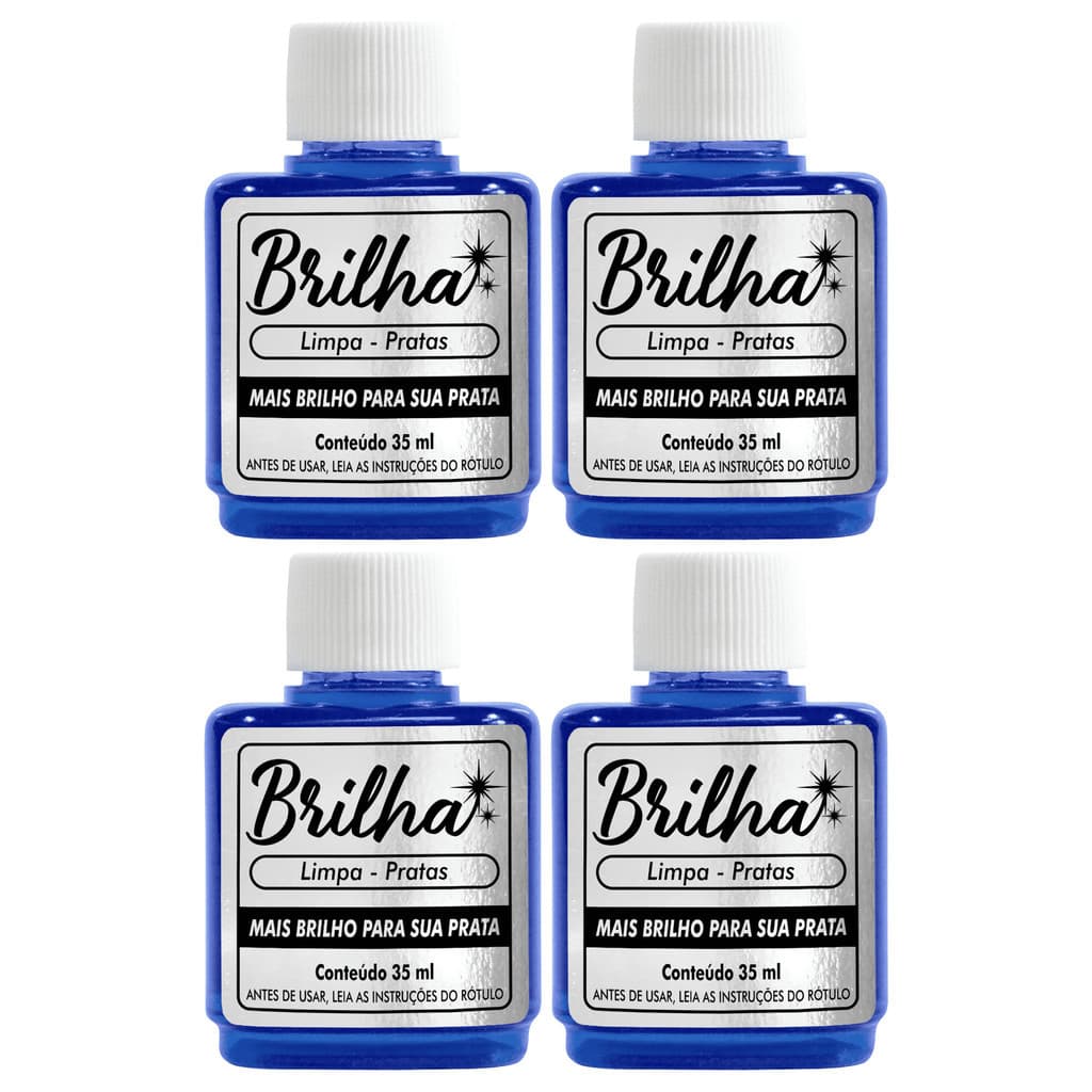 Kit 4 Limpa Pratas Brilha 35ml - Envio Imediato
