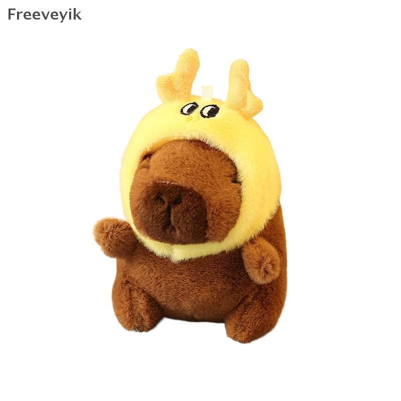 [Fre] Capivara Plush Boneca Chaveiro De Desenho Animado Pingente Soft Stuffed Mochila Carro Bolsa Decoração Presente Inf