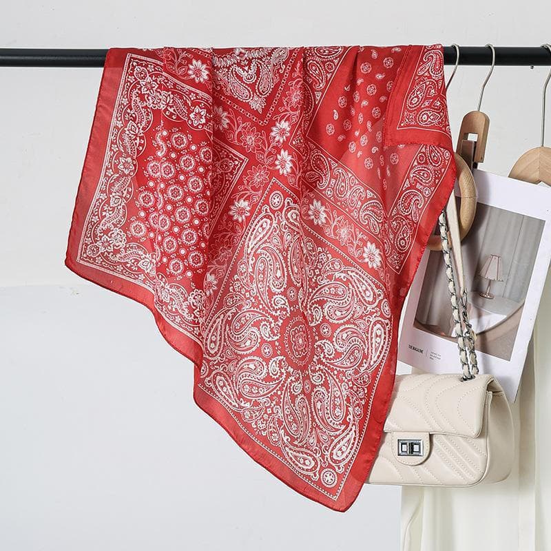 Moda 70cm Lenço Quadrado De Seda Feminino Cetim Pescoço Gravata Cabelo Bandana Xale Envoltório Hijab Echarpe