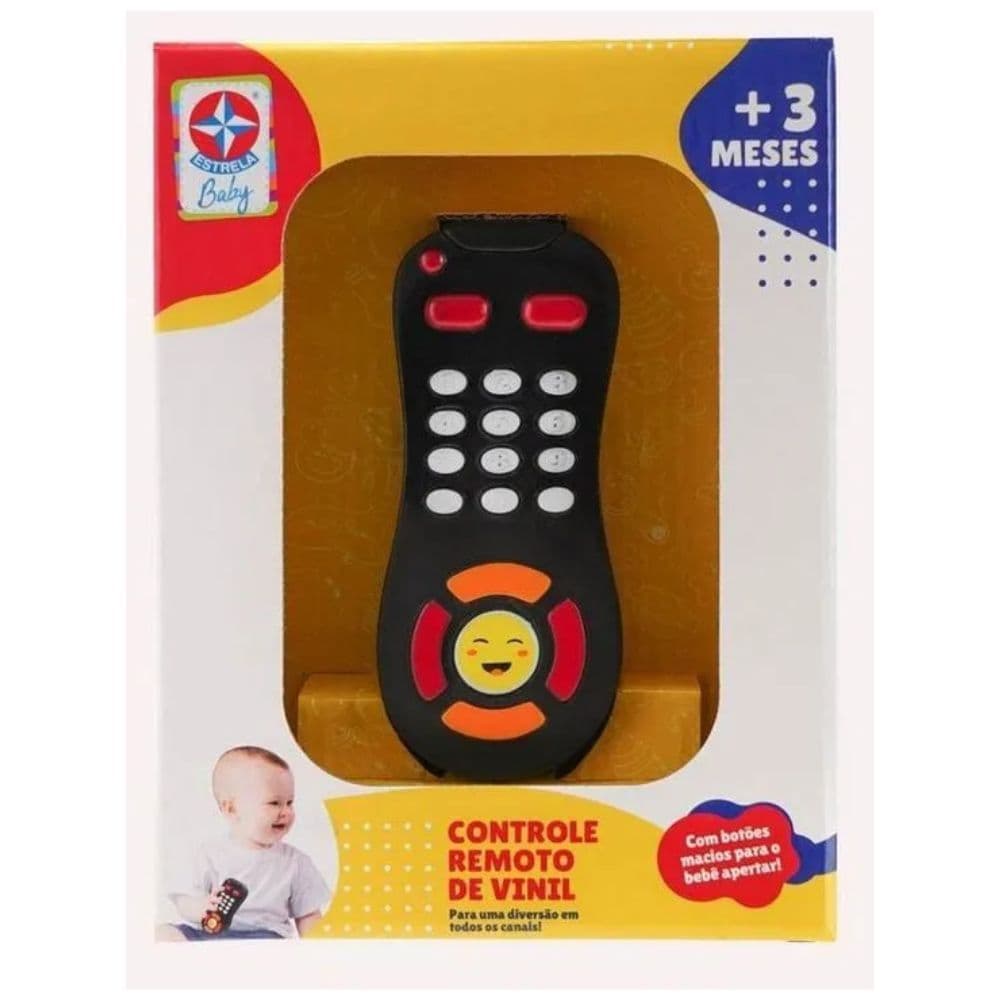 Controle Remoto De Vinil Macio Mordedor Infantil Estrela Baby