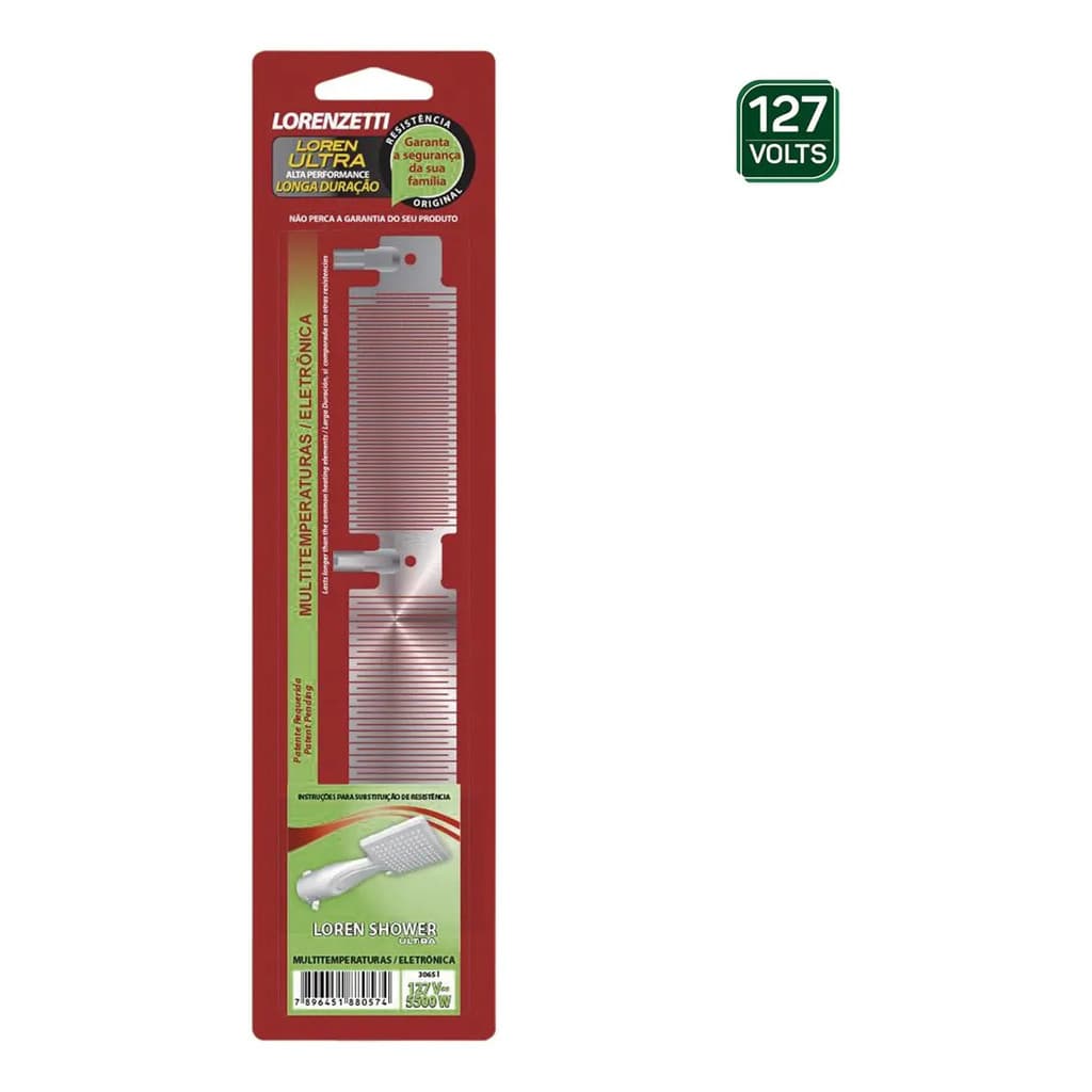 Resistência Loren Shower Lorenzetti Cor Prateado Potência 5500 W Prata 127v 5.5 Kw