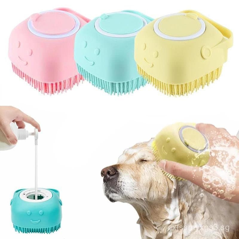 Escova de Massagem com Dispensador de Sabonete para Banho, Escova Dispensadora de Shampoo para Massagem, Escova de Shamp