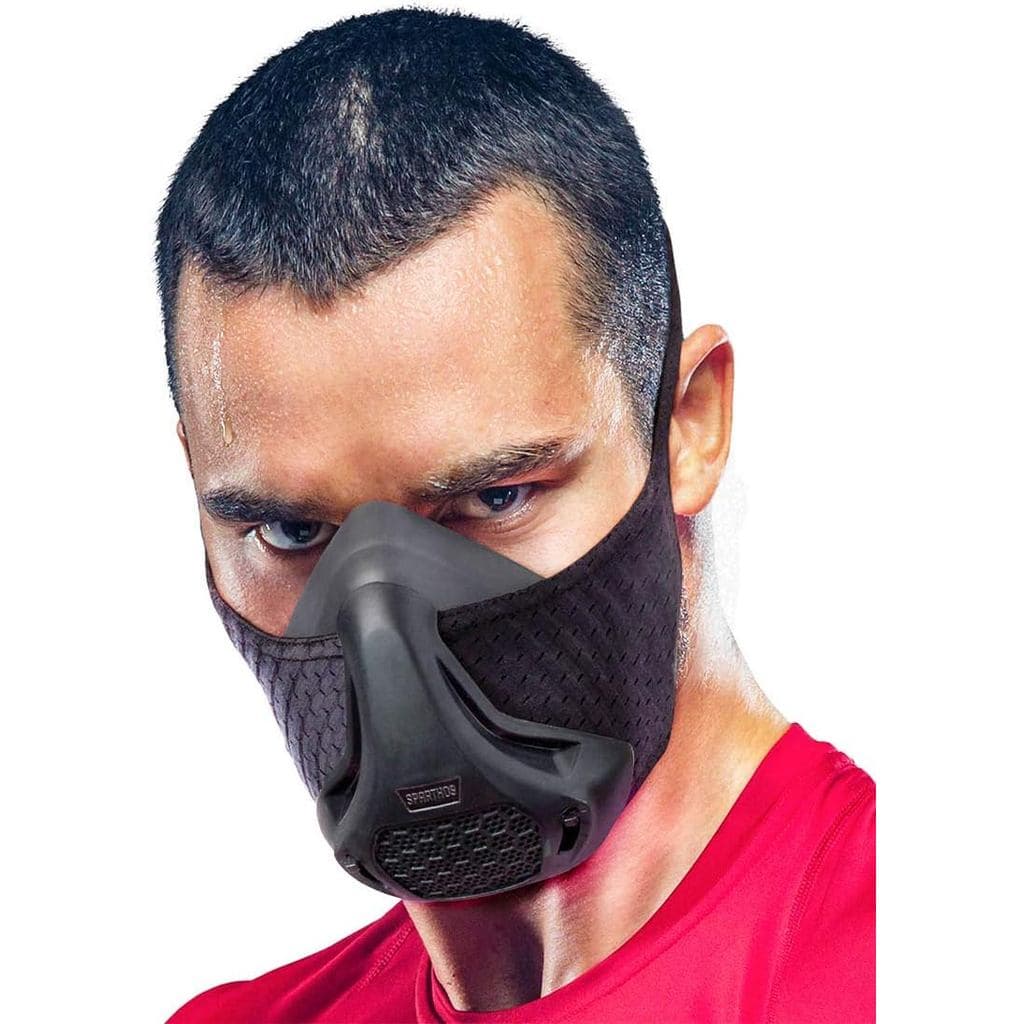 Máscara de Alta Altitude Sparthos - Simula Altitudes Elevadas para Ginástica, Cardio, Fitness, Corrida, Resistência e Tr