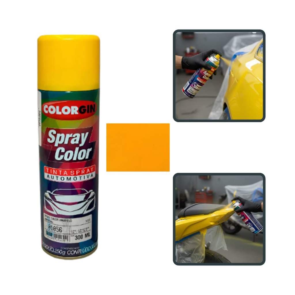 SPRAY COLOR AMARELO IMPERIAL SPRAY AUTOMOTIVO COLORGIN 300ML