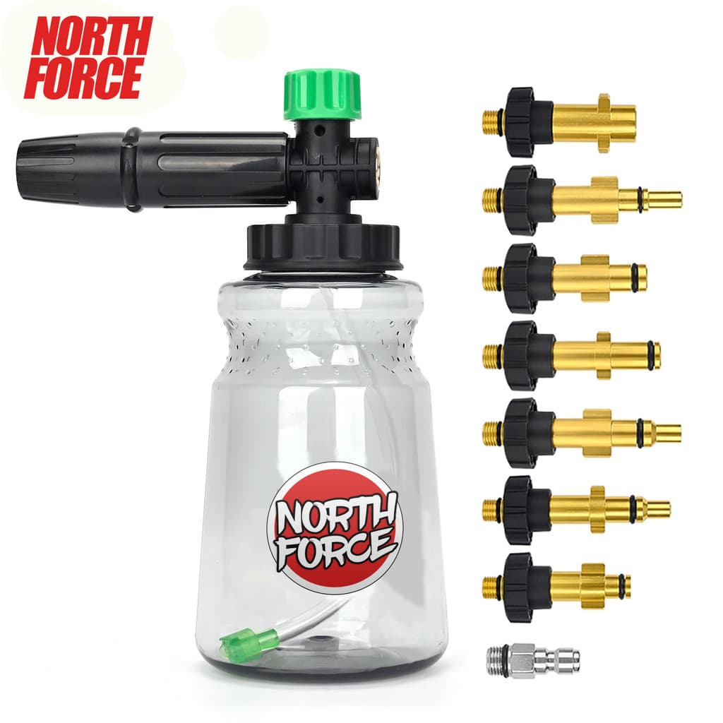 Lança de Espuma – Snow Foam para Lavadora de Pressão Doméstica Engate Conexão Rápida Fumê 1L North force