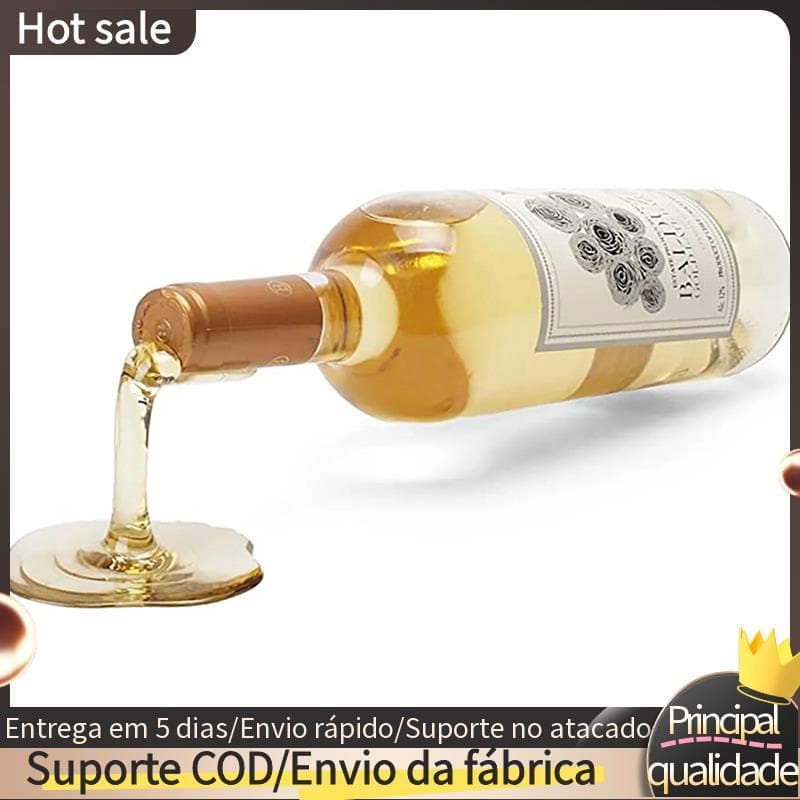 Mini Suporte Para Garrafa De Vinho Individualidade Derramado Rack De Mesa Ornamento Amarelo