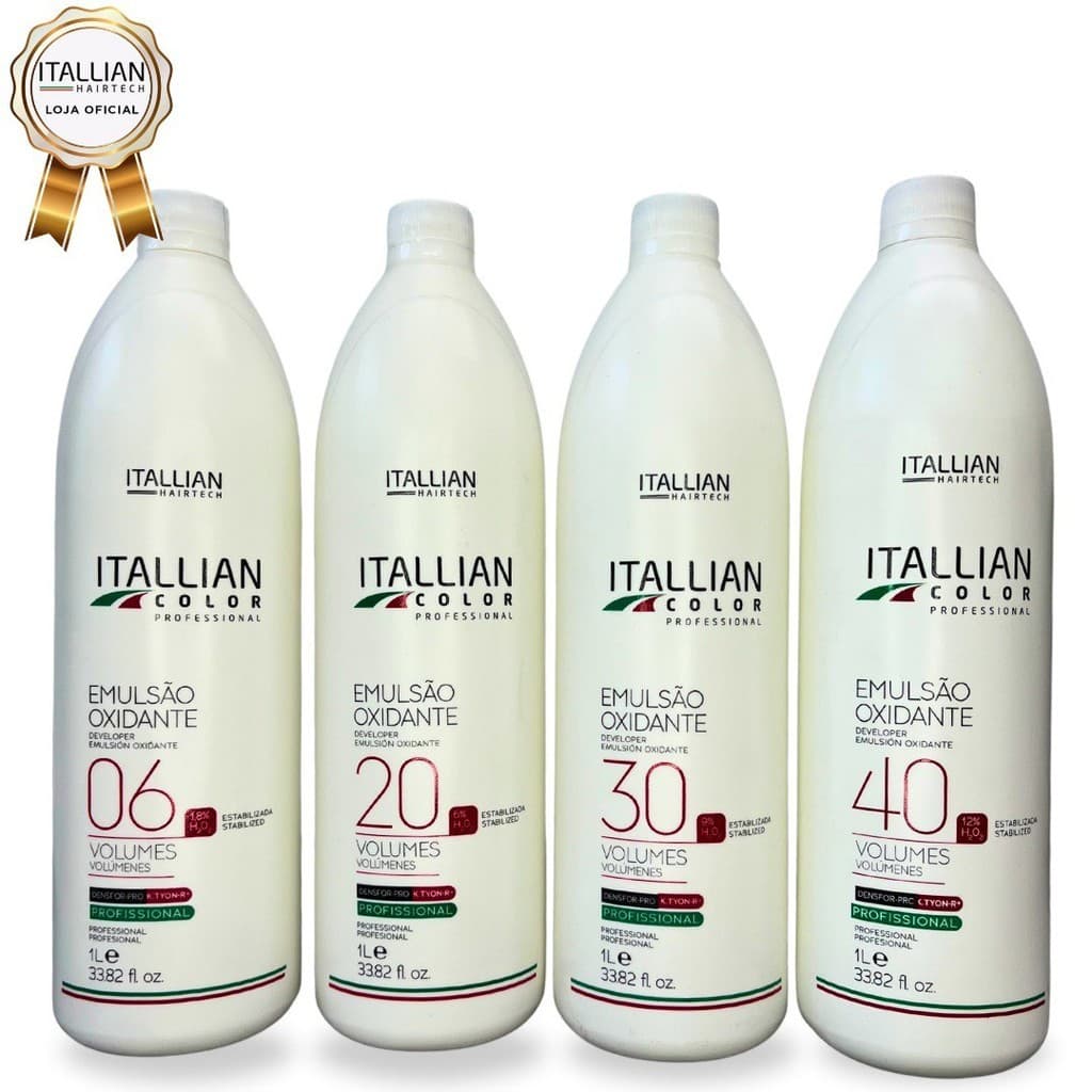 Água Oxigenada Itallian Color Profissional 1L - Escolha o Volume