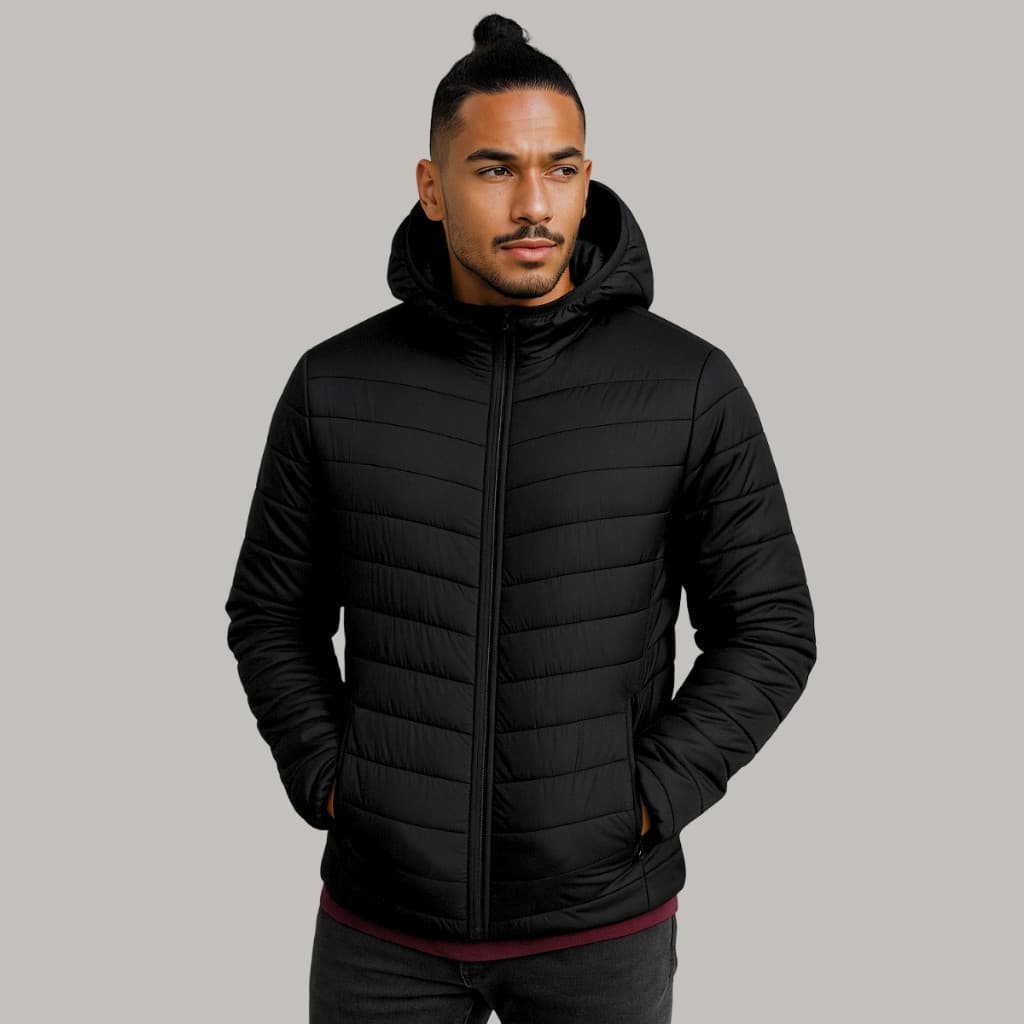 Jaqueta Puffer Bobojaco Masculina Casaco Corta Vento Capuz otima qualidade top de linha primeira mão