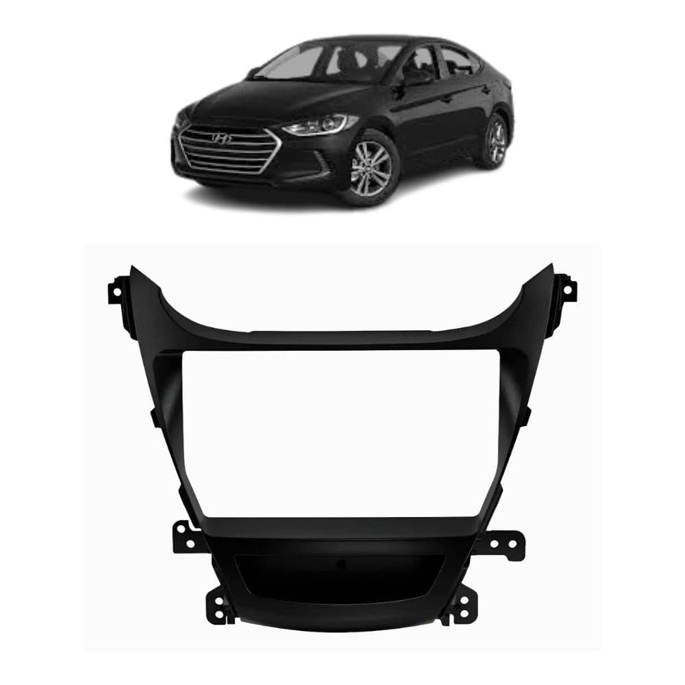 Moldura Painel 9  Hyundai Elantra 2015 A 2017 Preto Fosco