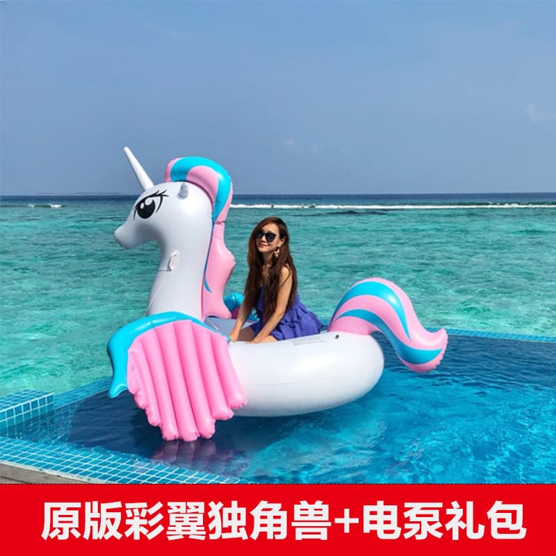 Anel de natação Flamingo de grandes dimensões, influenciador feminino, unicórnio, montagem em água inflável, adulto, cam