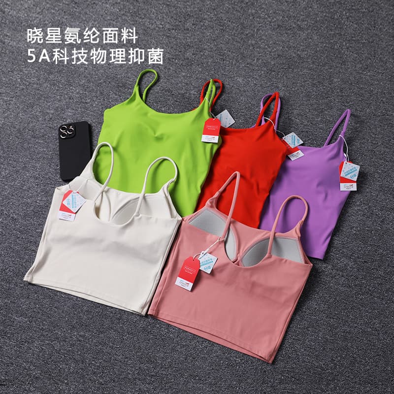 Creora camisola yoga topo fixo almofada de peito capa de uma peça peito antibacteriano bela volta roupas de Fitness yoga