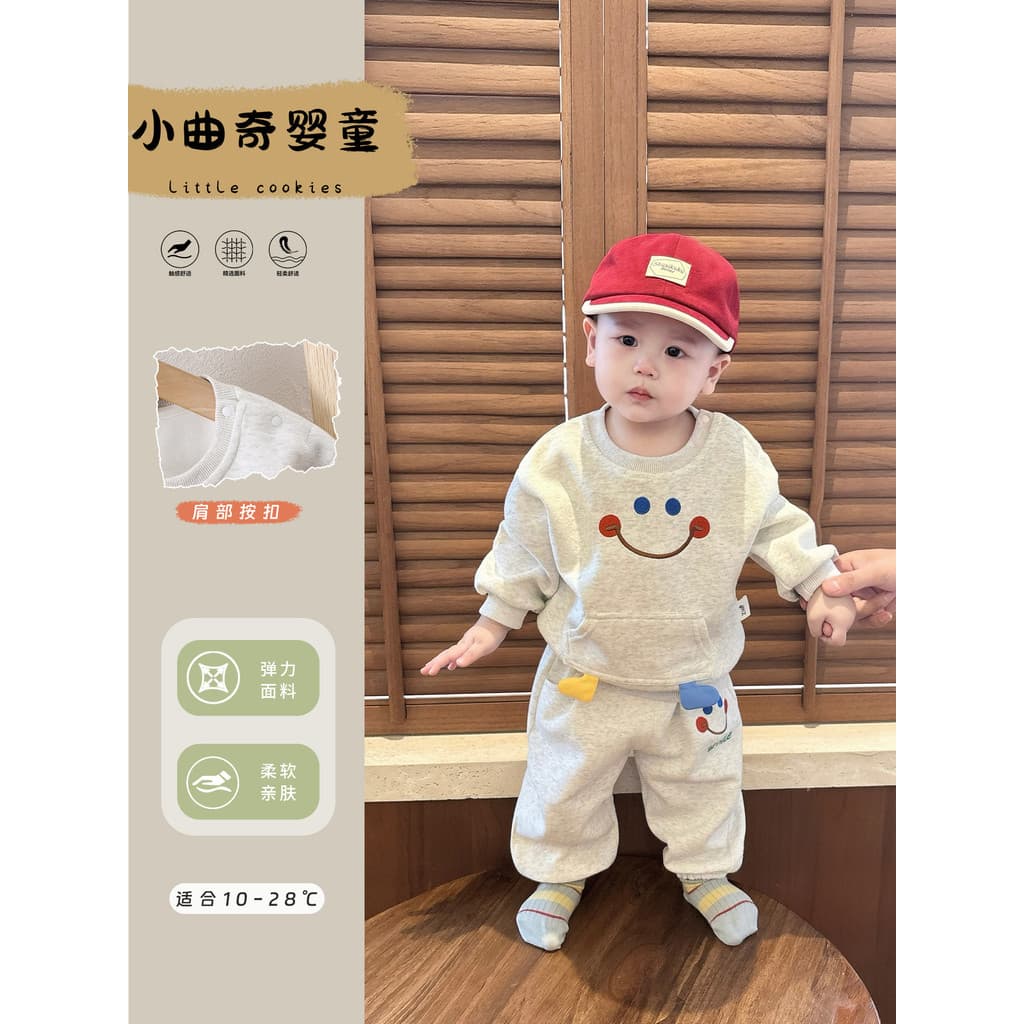 Roupas de inverno para bebês, forro de lã fofo, calça de moletom dividida, moletom para passeio de bebê, roupas quentes