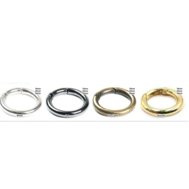 Argolas Articuladas 35mm Pacotes 5/10/20 unidades Para Chaveiro Bolsas Bijuterias