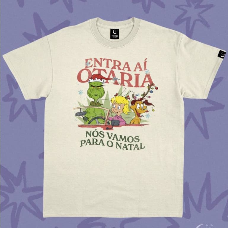 Camiseta Casual 100% Algodão Premium Grinch no Natal Lançamento 2024 Envio Imediato