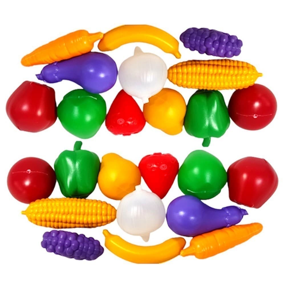 Pacote de Legumes Vegetais Frutas para Cozinha Comidinha Infantil Meninas 12 pçs Toy Master