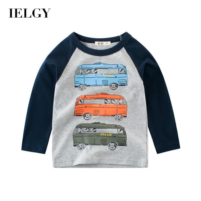 IELGY Camiseta Coreana De Manga Comprida Com Costura E Estampa De Desenho Animado