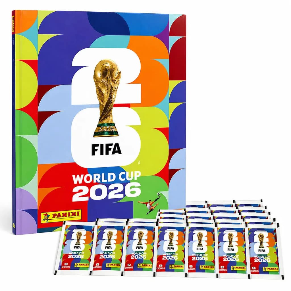 Kit Álbum Oficial Copa Do Mundo Futebol 2026 Capa Mole Brochura + 70 Figurinhas 10 Envelopes Fifa Word Cup