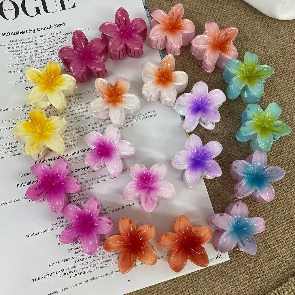 Presilha de Cabelo Feminina  Flor - Piranha de Cabelo – Acessório Feminino para Praia e Uso Diário