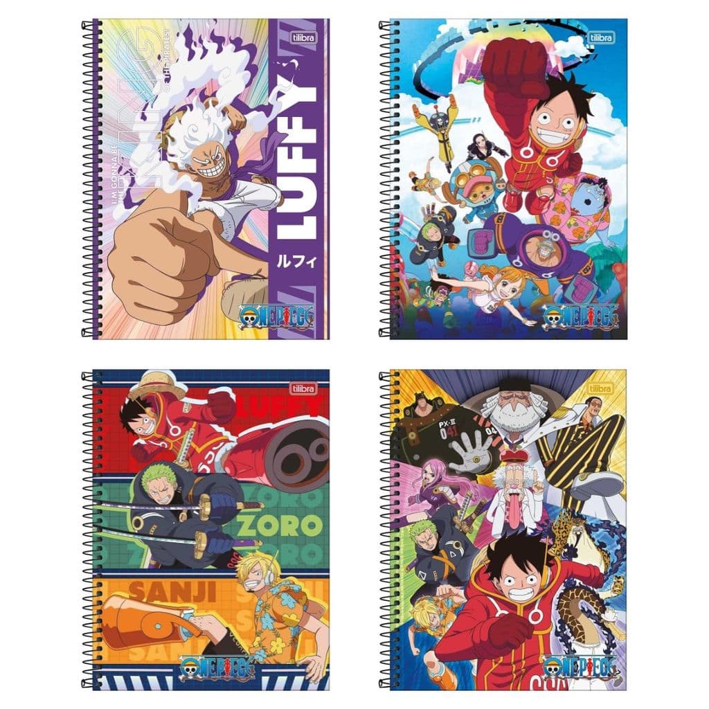 Caderno Universitário 10M 160F - One Piece Sortido