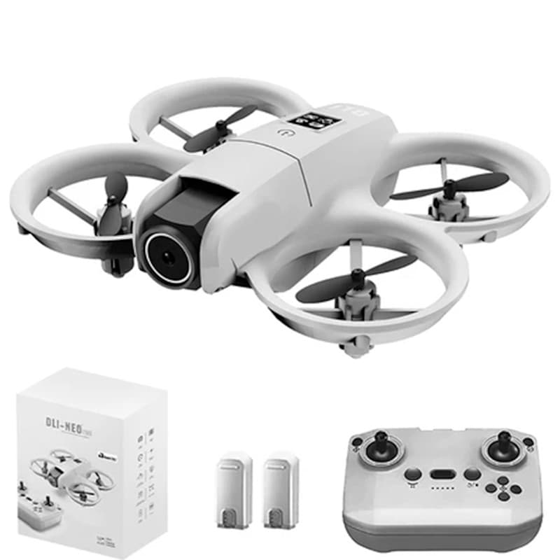 Mini Drone Neo 4K Profissional Câmera Dupla FPV WiFi Fluxo Óptico Controle Remoto e 2 Baterias