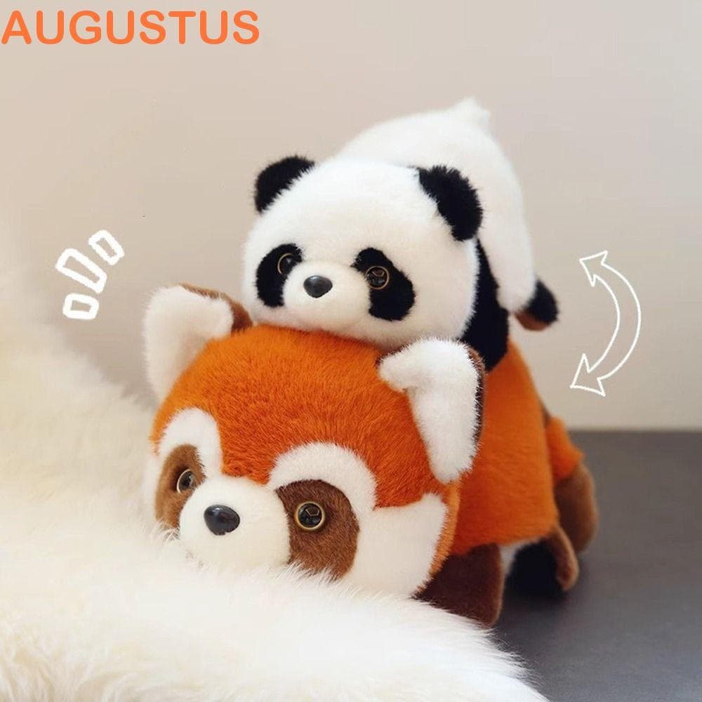 Boneca De Pelúcia De Guaxinim AUGUSTUS , Travesseiro Macio , Brinquedos De Panda Reversíveis De Dupla Face , De Transfor