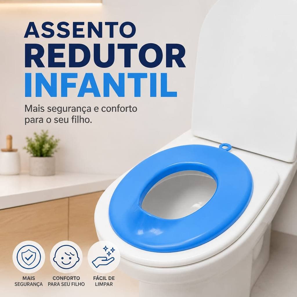 Assento Redutor Infantil Para vaso sanitário Antiderrapante confortável Desfralde