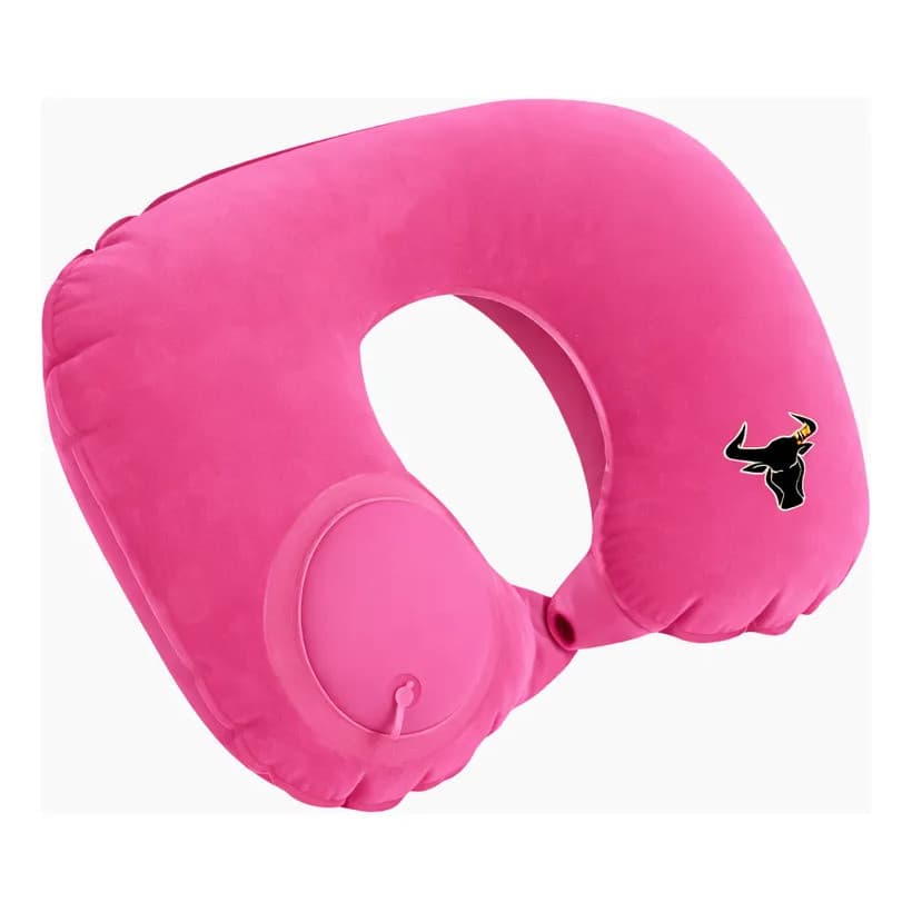 Travesseiro Almofada De Pescoço Inflável E Portátil - Rosa P Rosa Pink