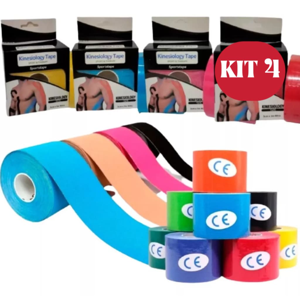 Bandagem Elástica 5cm X 5m - Fita Kinesio Tape Fisioterapia