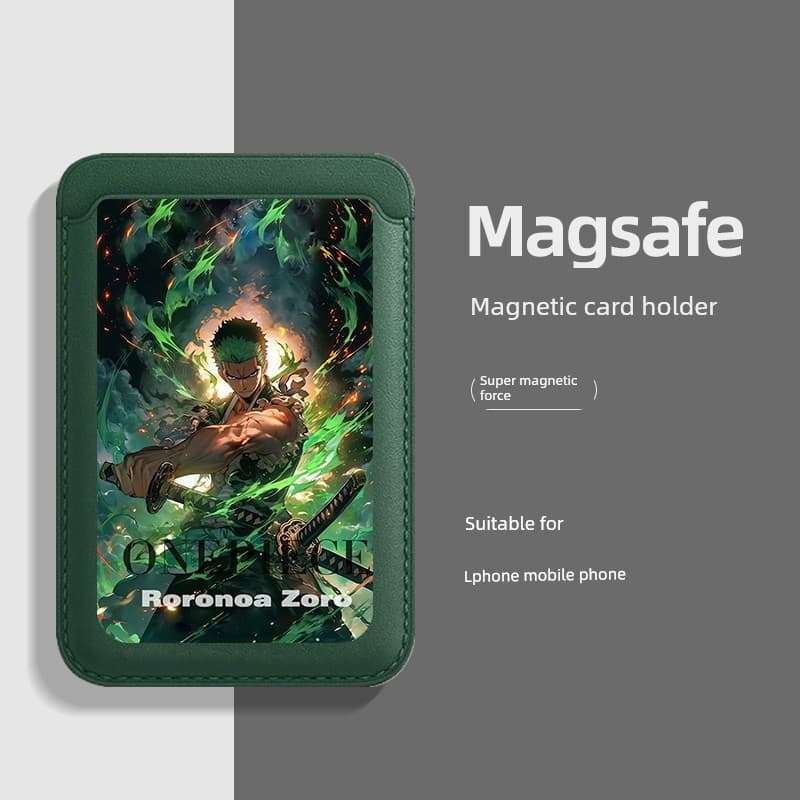carteira magsafe [Porta-cartões magnético Magsafe] Sauron Adequado para iphone16pro Couro 17 Cartoon One Piece Back Clip