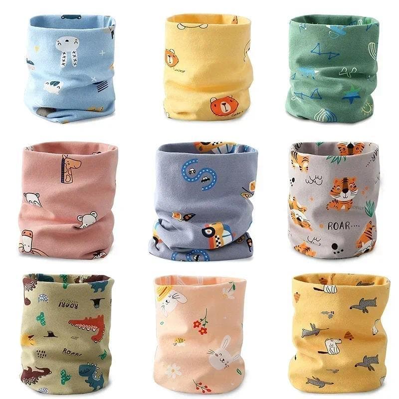 Novo Cachecol de Algodão para Bebê, Cachecol Infantil, Cachecol para Meninos e Meninas, Cachecol Infantil com Anel de Pe