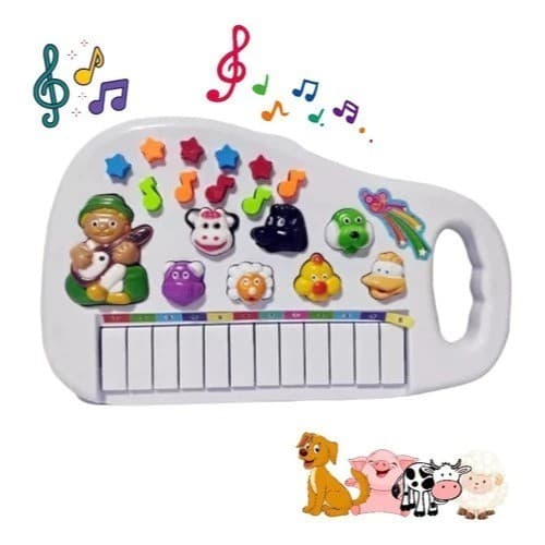Piano Teclado Animal Brinquedo Infantil Sons Fazenda Sitio-4805