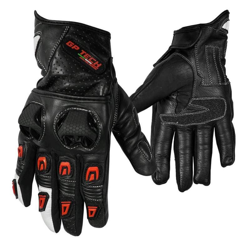 LUVA MOTO VERONA GP TECH PRETA BRANCA VERMELHA ESPORTIVA PROTEÇÃO MOTOCICLISTA PISTA RESISTENTE