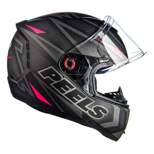 Capacete Moto Masculino Feminino Peels Icon Fast Preto Fosco Rosa Fast 60