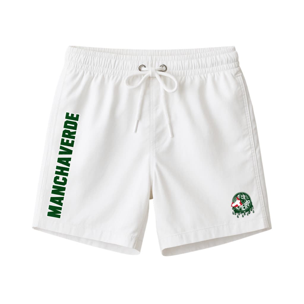 SHORTS ESPORTIVO TORCIDA ORGANIZADA MANCHA VERDE PALMEIRAS  BERMUDA TACTEL ELASTANO DRY FIT