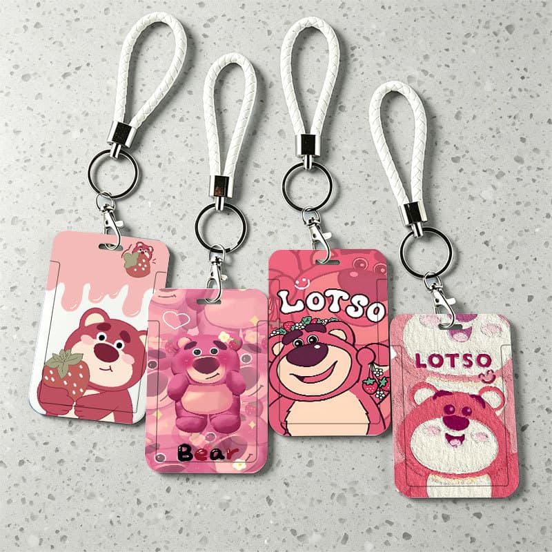 Cartão De Identificação De Fotográfico Ilustração De Um MOTIF Strawberry Bear