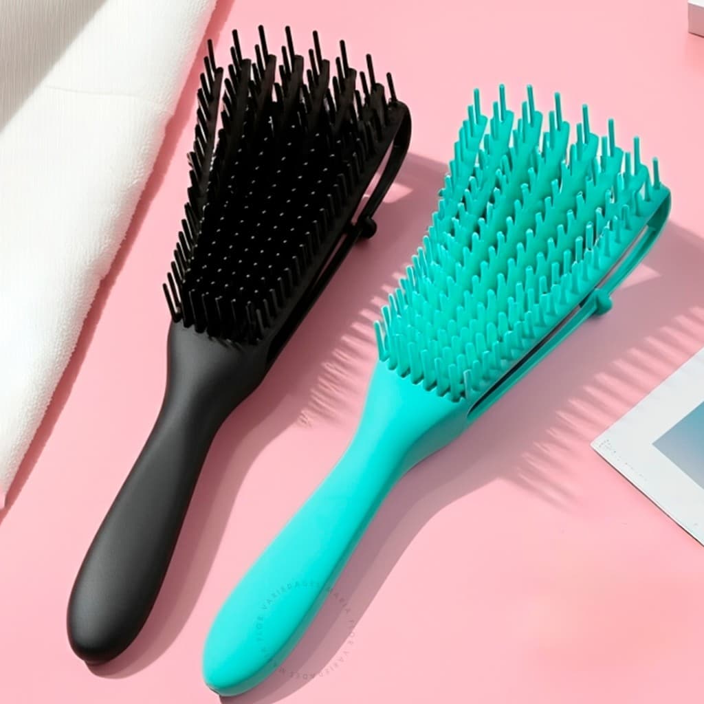 Escova Pente de Cabelo Polvo Modeladora Cachos Fácil Desembaraço Multifuncional