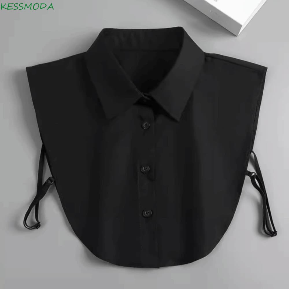 Kaiselmann Moda, gola removível de algodão, estilo camisa curta, elegante e multifuncional RBEP