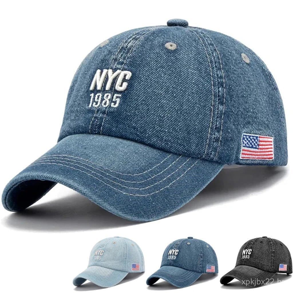 Boné de beisebol americano bordado vintage de 1985, de Nova York, adequado para homens e mulheres LLLP 65R8