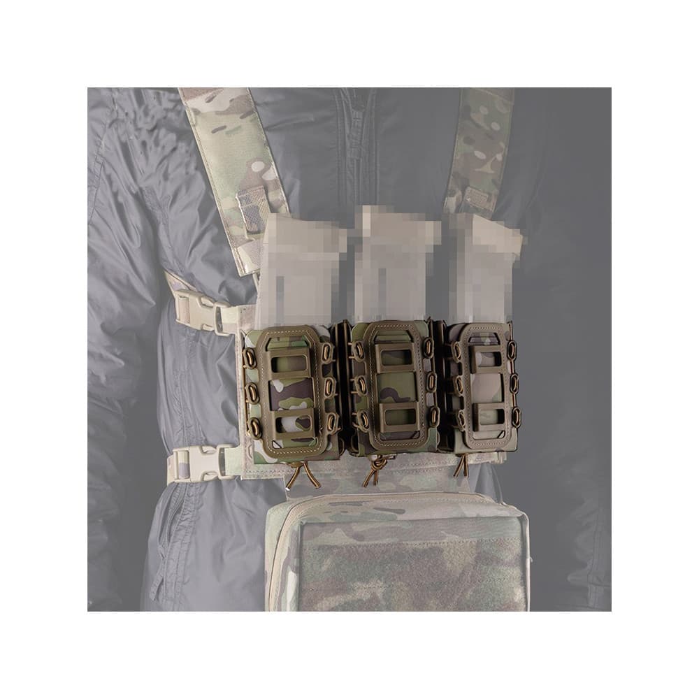 Ao ar livre 5.56/7.62 único Universal tático caixa de desenho rápido escorpião elástico casca macia camuflagem caixa de