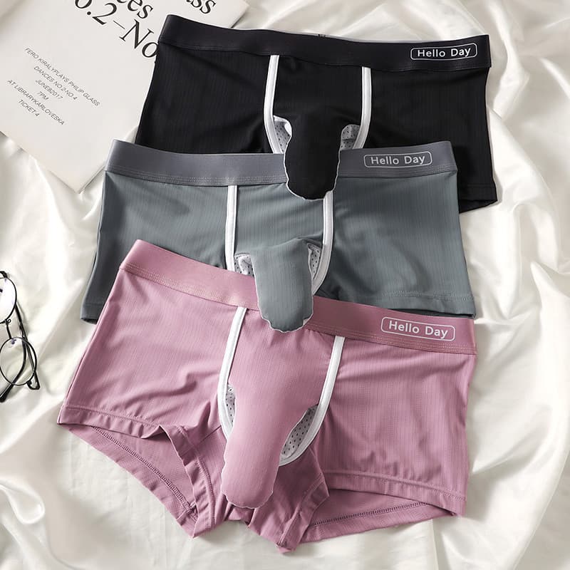Cuecas Boxer Masculinas Elephant Nose, Respiráveis, Personalizadas e com Compartimento Separado