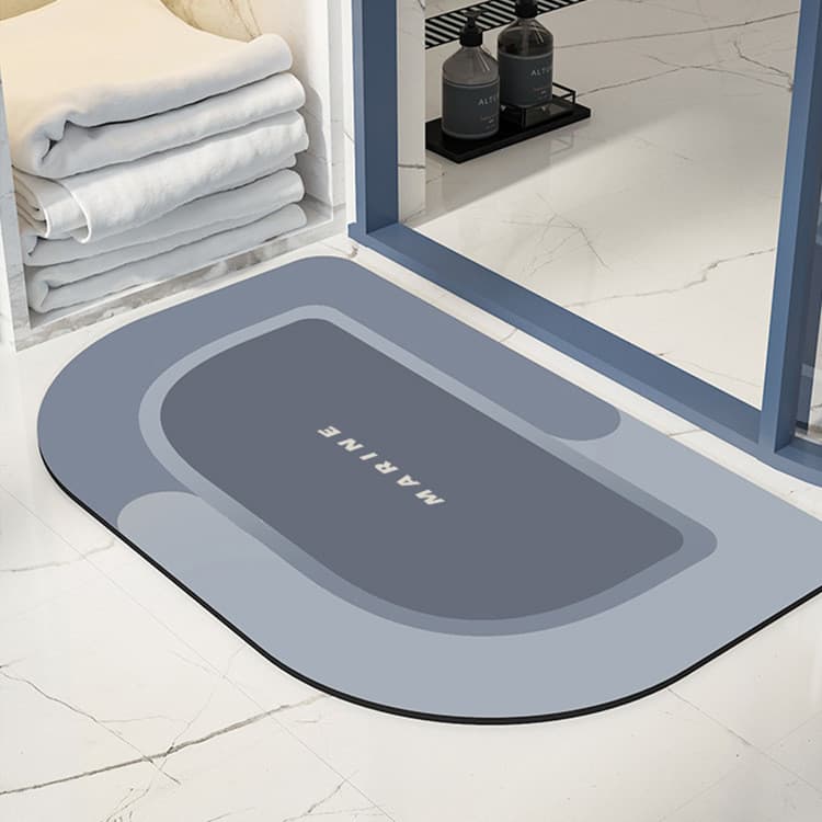 Tapete de lama diatomácea para banheiro, terra diatomácea, secagem rápida, tapete absorvente para porta de cozinha, impr