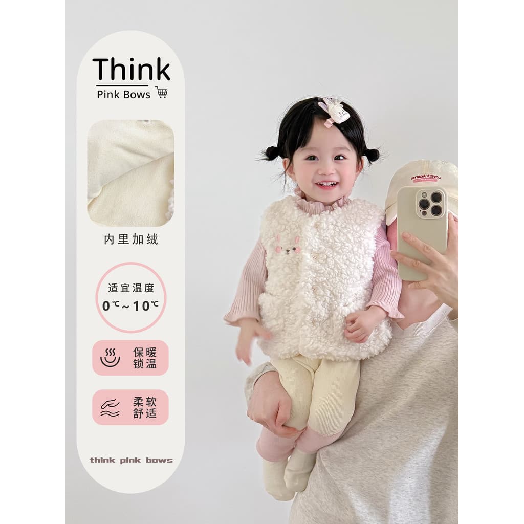 Bebê bebê roupas de inverno bonito forro de lã colete quente Leggings inverno terno do bebê moda camisa de fundo roupas