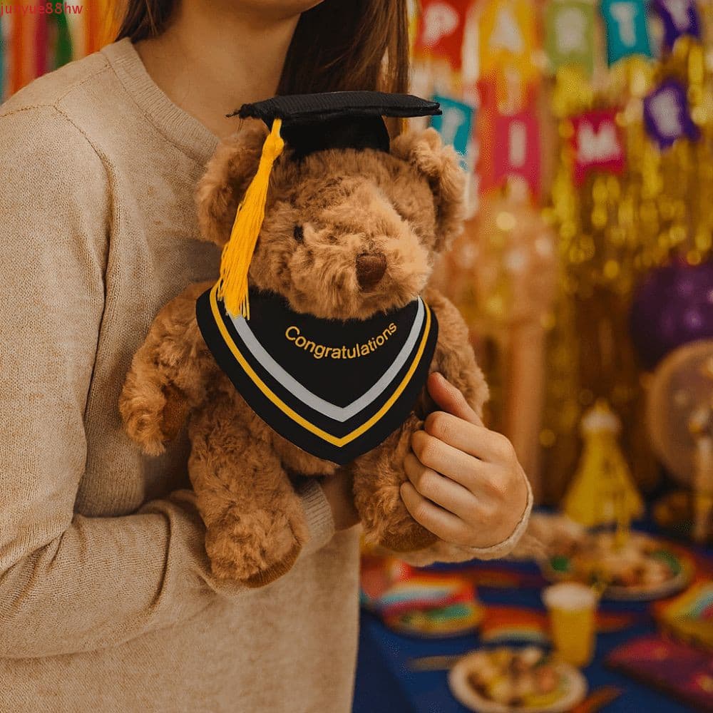 Brinquedo De Pelúcia De Urso JUNYUE , Boneca Médico De Temporada De Formatura De 20 Cm , Boné De Doutorado , Fofo