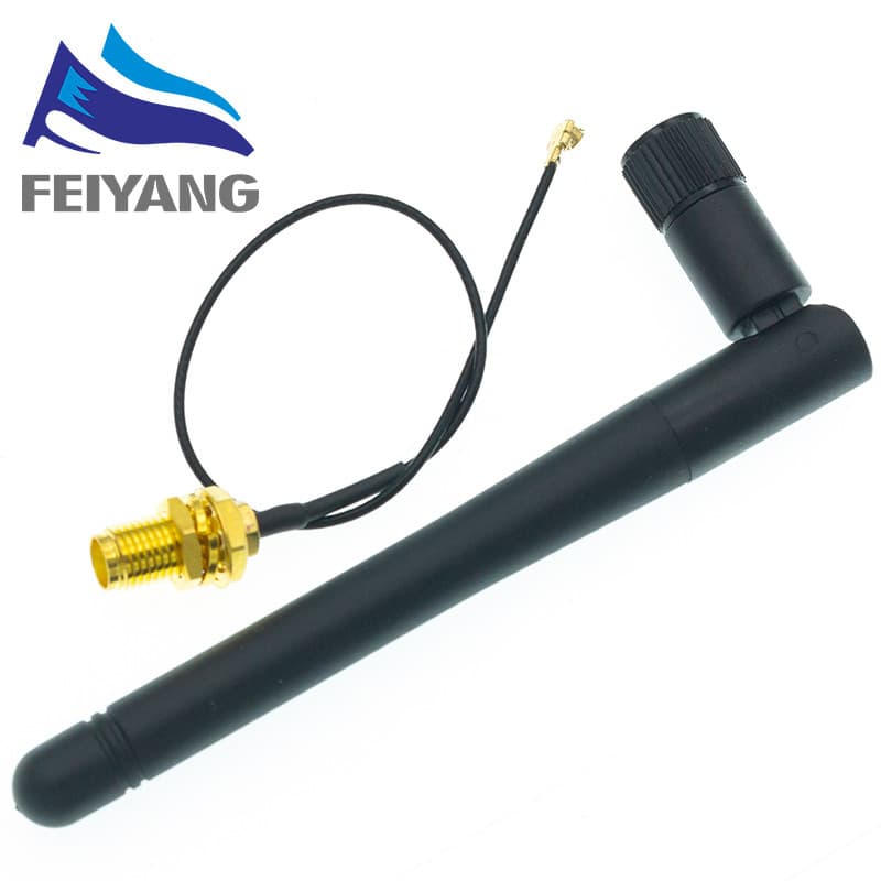 2.4GHz 3dBi WiFi 2.4g Antena Aérea RP-SMA Macho Roteador Sem Fio RPSMA