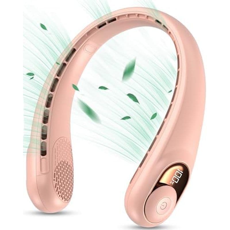 Ventilador De Pescoço KIDEE , Ventiladores Portáteis Sem Lâmina , Atualização 360 ° Fluxo De Ar , Super Silencioso , 3 V